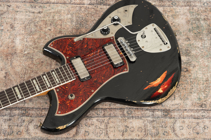 Novo Serus J - Bull Black Over '64 3-Tone Sunburst w/ Lollar Firebird Pickups