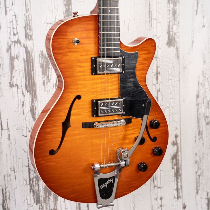 Collings 620 SM LC - Ice Tea Sunburst, Righteous Sound Pickups, Bigsby Vibrato