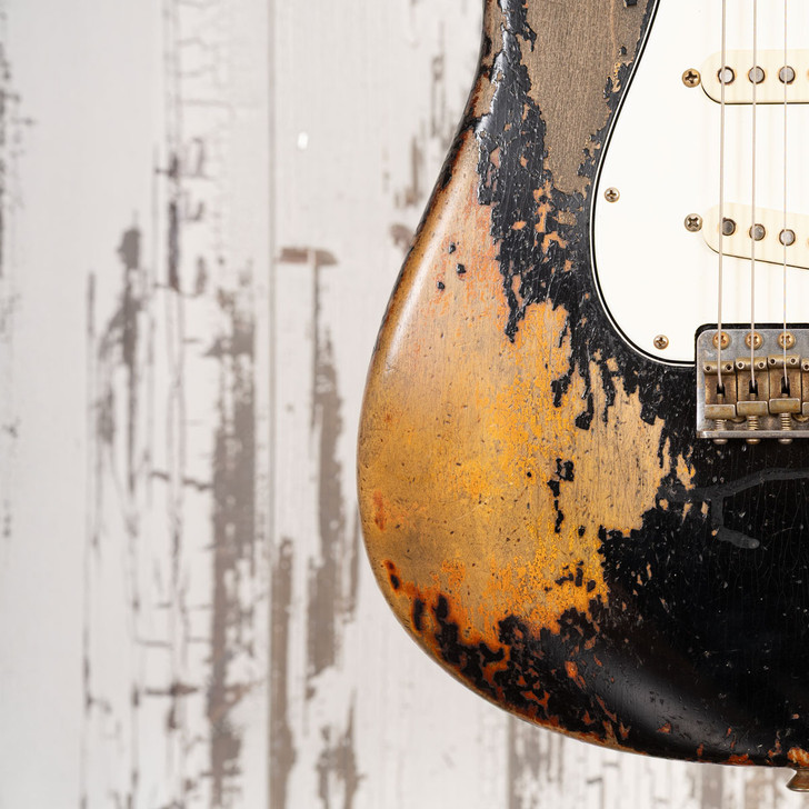 Fender Custom Shop Master Built Dale Wilson '61 Stratocaster Black Over 3 Tone Sunburst, Suhr Pickups (Used)