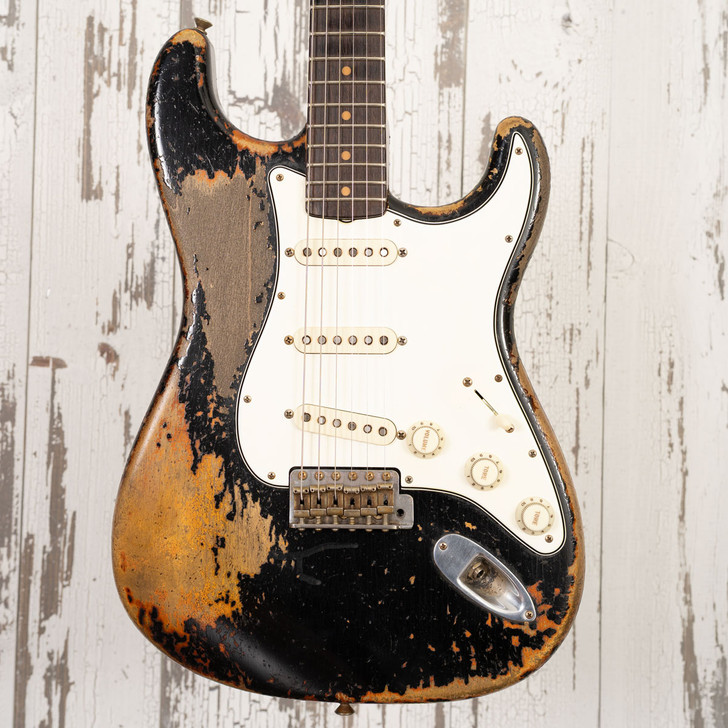 Fender Custom Shop Master Built Dale Wilson '61 Stratocaster Black Over 3 Tone Sunburst, Suhr Pickups (Used)