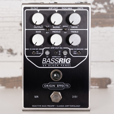 ORIGIN EFFECTS BassRIG ’64 Black Panel Origin Effects BassRig '64 Black Panel Bass Preamp Pedal