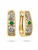 Emerald And Diamond Filigree Hoop Earrings EF2246ED