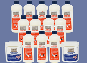 12 bottles of Omega Decomp Factor and 2 free jars of Millennium New Era Embalming Powder