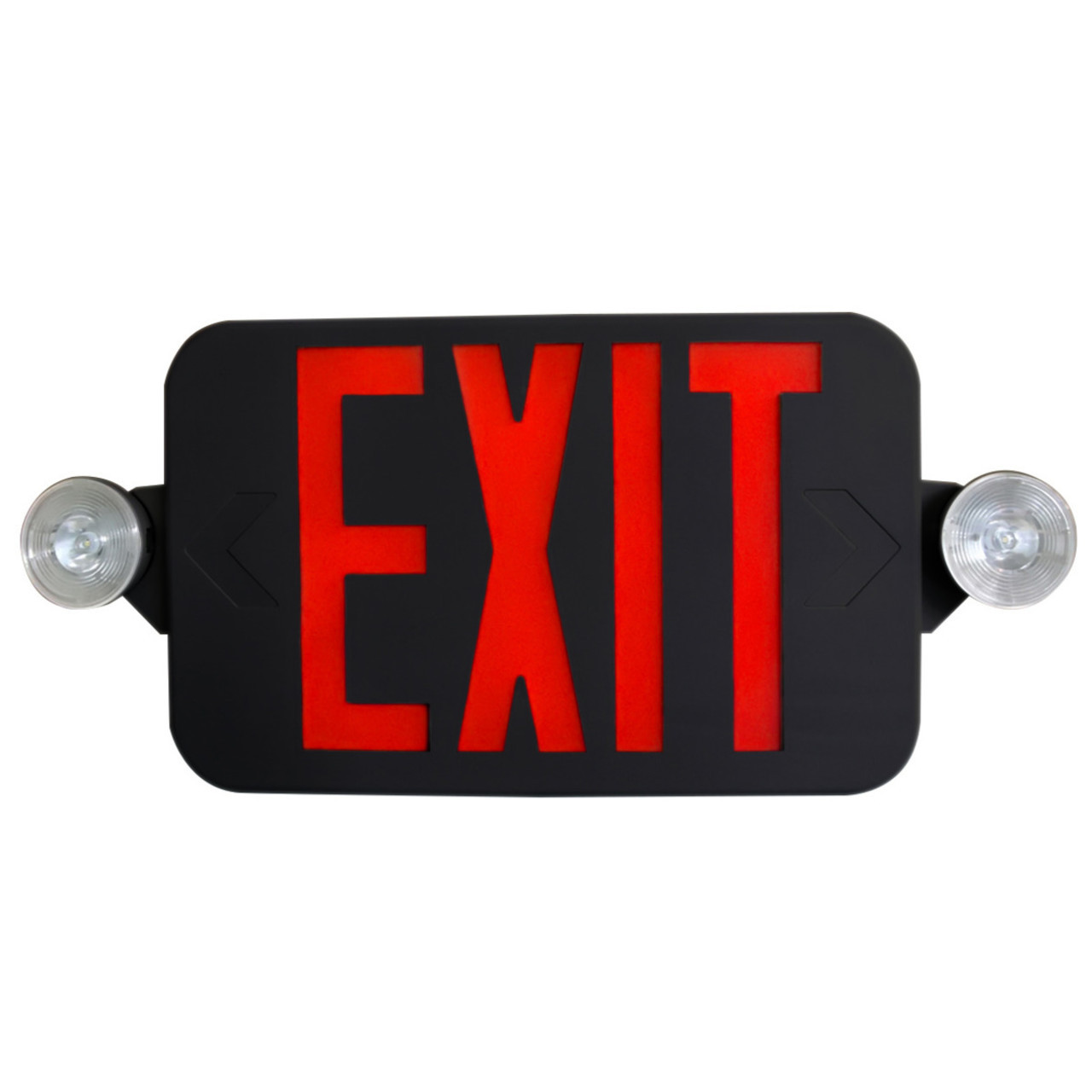 LED Low Profile Exit & Emergency Combo Sign - White - 90 Min. Emergency ...