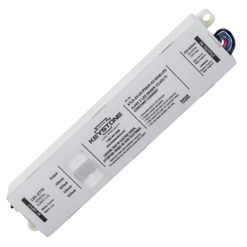 LED Power Selectable Constant Current LED Driver - 25W - 20-42V Output Voltage - Dimmable - Keystone