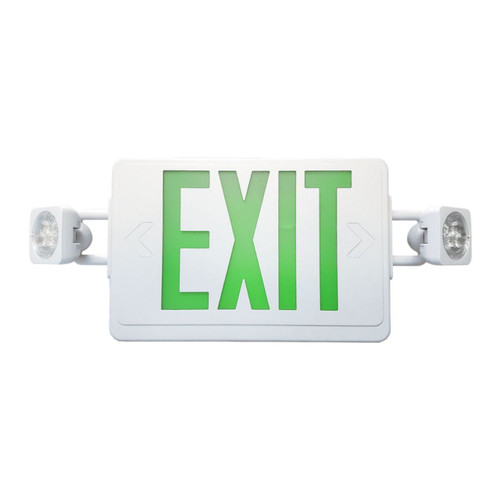 LED Reduced Profile Exit & Emergency Light Combo - Self Diagnostic - 90 Min. Emergency Runtime - LumeGen