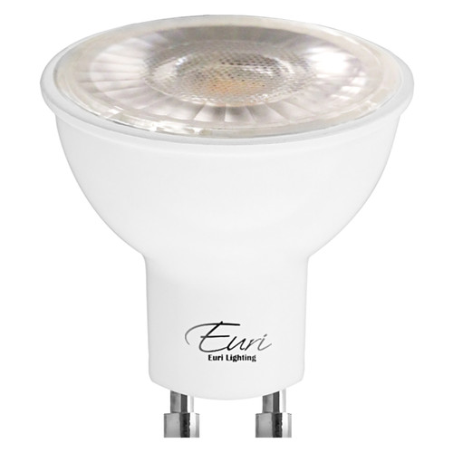 CASE OF 24 - LED PAR16 GU10 Base - 7 Watt - 50W Equiv. - Dimmable - 500 Lumens - Euri Lighting (12 Packs of 2 Bulbs)