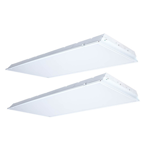Case of 2 LED 2x4' Recessed Troffer - 52W - 5200 Lumens - Dimmable - GlobaLux