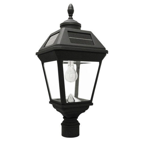 Solar LED Imperial Lantern Light - 180 Lumens - 2700K - Black Finish - Gama Sonic