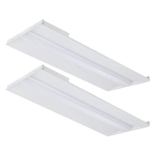 Case of 2 - 2x4 LED Troffer Light - Wattage Adjustable 33W/40W/50W - Color Tunable 30K/40K/50K - Euri Lighting