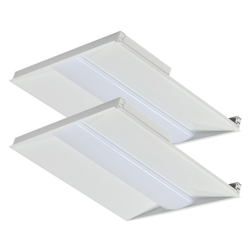 Case of 2 - 2x2 LED Troffer Light - Wattage Adjustable 24W/36W - Color Tunable 30K/40K/50K - Jen Lighting