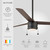 44in. Color Tunable Tritour with Integrated LED Ceiling Fan - 18W - 1000 Lumens - 3000K/4000K/5000K - Altitude