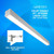 Wall Mount LED 4ft. Up/Down Linear Light - 50 Watt - Color Tunable 3000K/4000K/5000K - Silver Lamp Body - LumeGen