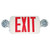 Double Side LED Combination Exit Sign - LED Lamp Heads - 90 Min. Operation - 120/277V - Morris