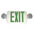 LED Remote Capable Exit/Emergency Combo Sign - Morris Green LED Color/White Housing