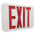 LED Remote Capable - Self Diagnostic Classic Exit Sign - Morris Red LED Color/White Housing