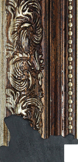 Bronze colour ornate recycled plastic picture frame moulding