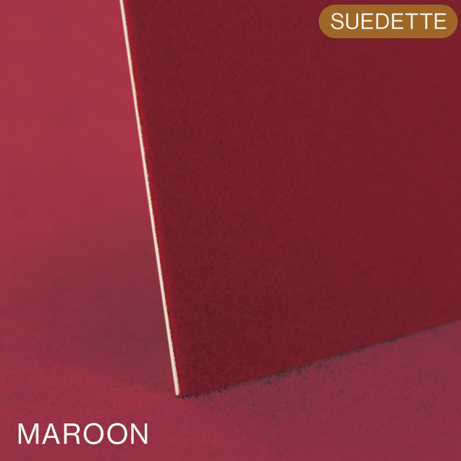 Mainline Basics Suedette Maroon Red 1.5mm White Core Mountboard