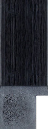 Brushed black picture frame moulding