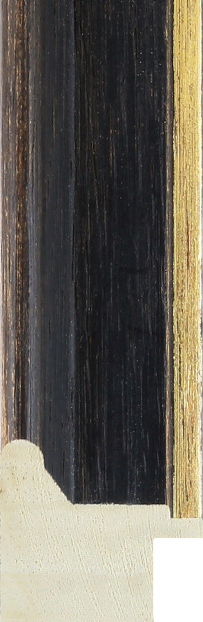 Traditional walnut and gold picture frame moulding