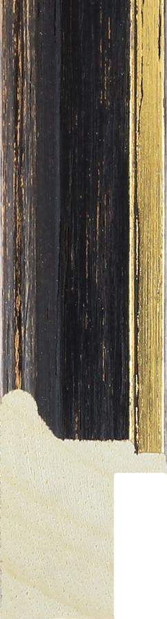 Traditional walnut and gold picture frame moulding