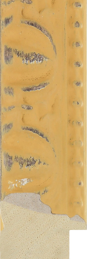 Yellow ornate french style picture frame moulding