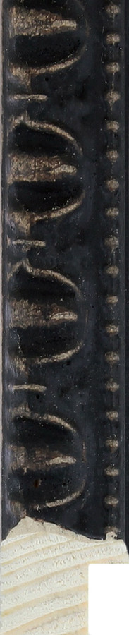 Ebony black ornate french style picture frame moulding