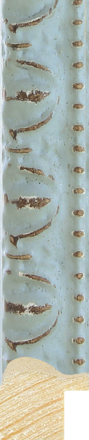 Blue ornate french style picture frame moulding