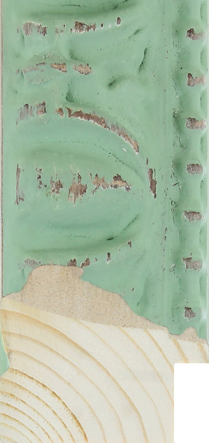 Mint green ornate french style picture frame moulding