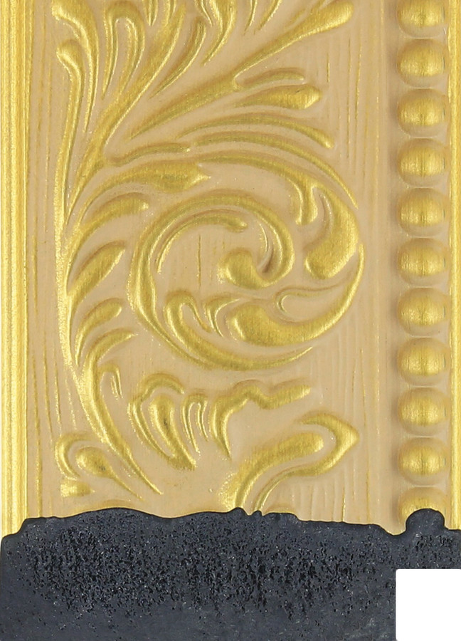 Gold fancy ornate recycled plastic picture frame moulding