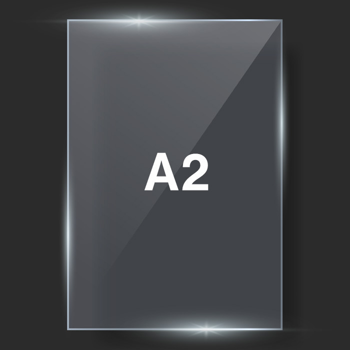 A2 size clear float glass