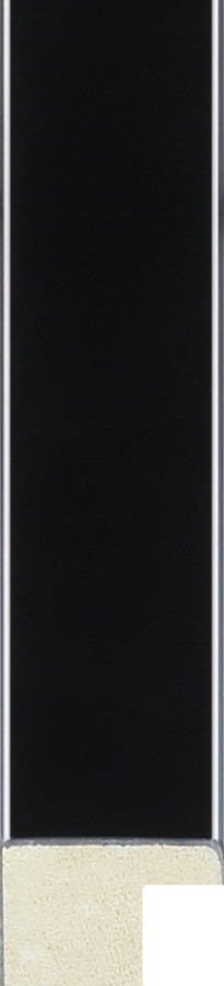 Gloss black frame moulding by the length