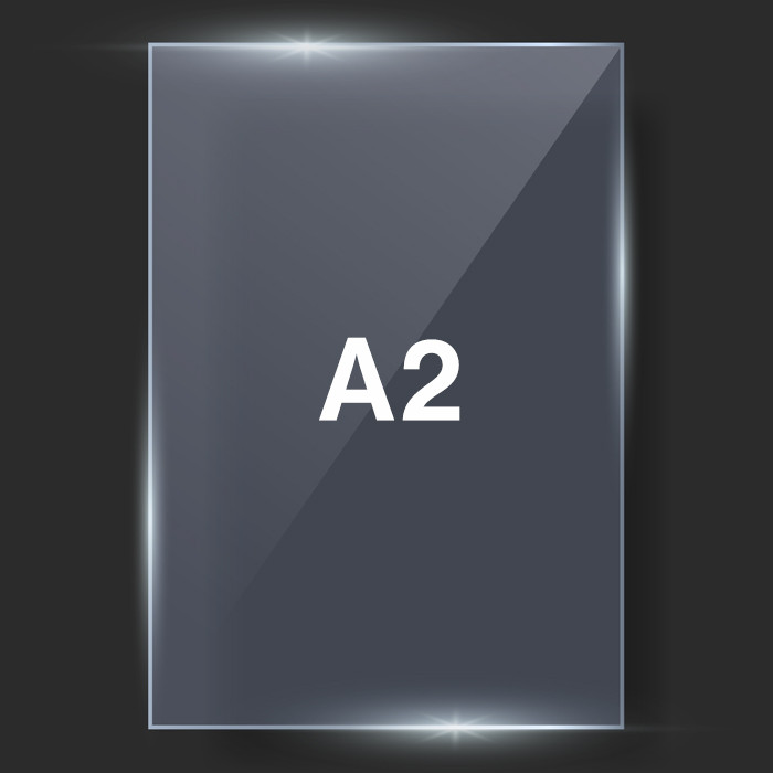 A2 size Clear Styrene Plastic Glass