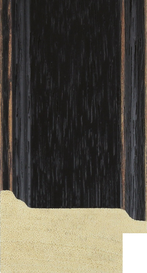 Farmhouse 48mm Black Woodgrain Wood Moulding