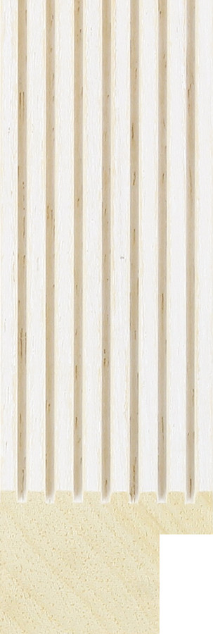 Linden 30mm White Grooved Wood Moulding