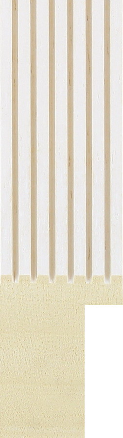 Linden 25mm White Grooved Wood Moulding