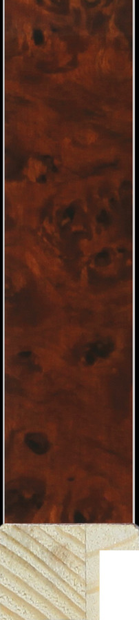 Piano 20mm Gloss Walnut Veneer Black Sides Wood Moulding