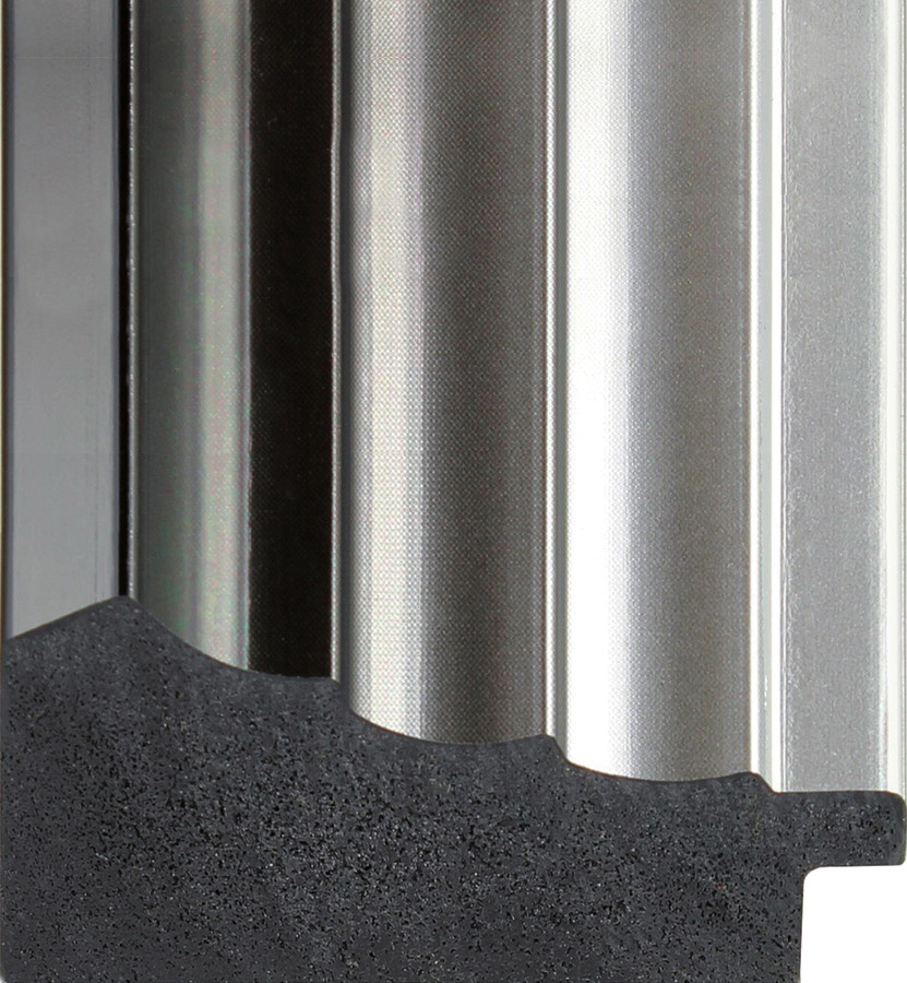 Deco 82mm Gloss Silver Graphite Polcore Moulding