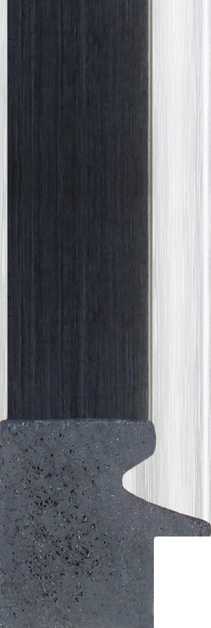 Paramount 30mm Brushed Black with Silver Slip Polcore Moulding