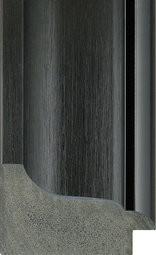 55mm brushed black Polcore moulding slip with gloss black inner sight edge.