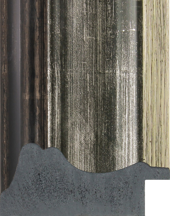 Contemporary Classics 70mm Distressed Gloss Silver Polcore Moulding