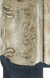 Opera 58mm champagne silver ornate Polcore picture frame moulding.