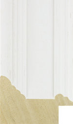 Fletcher 53mm White Woodgrain  Wood Moulding
