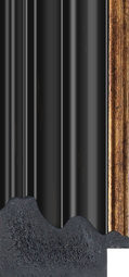 Ebony and gold picture moulding for photo frames.