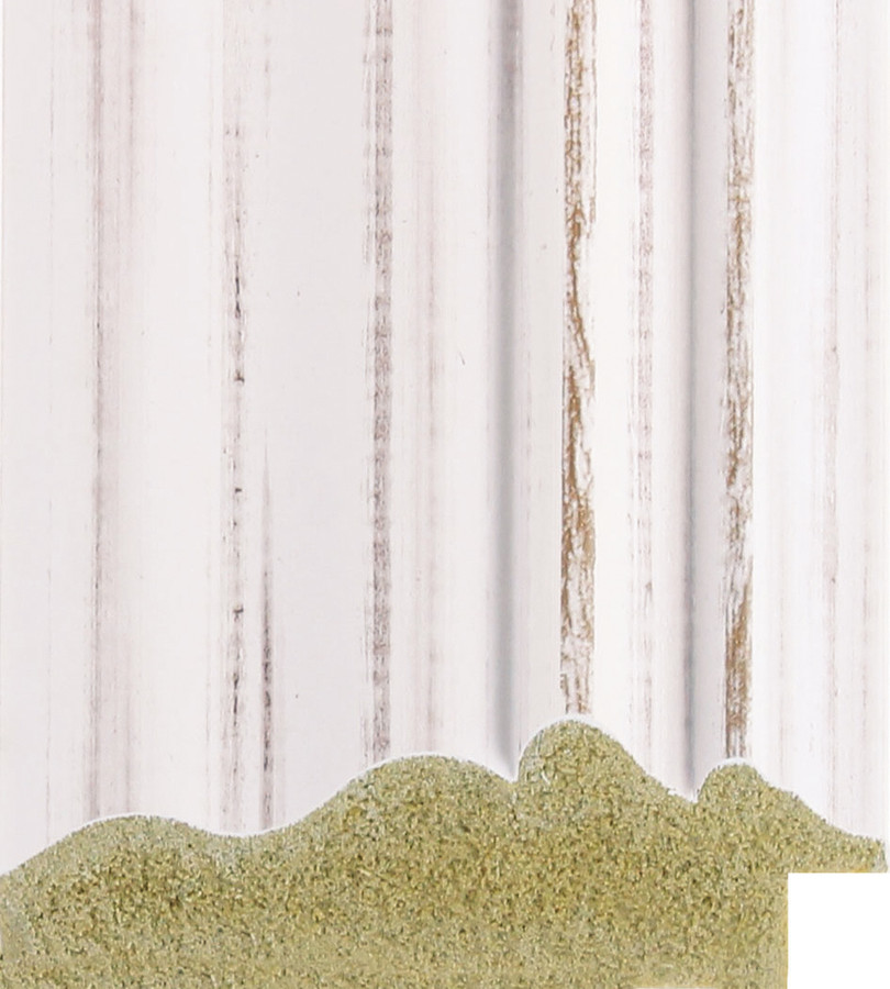 Vienna 80mm White with Walnut Distressing Polcore Moulding