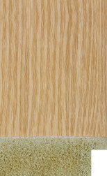 54mm wide flat brushed oak effect Polcore picture frame moulding.