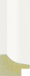 35mm brushed white Polcore picture frame moulding which can also be used as a frame slip.