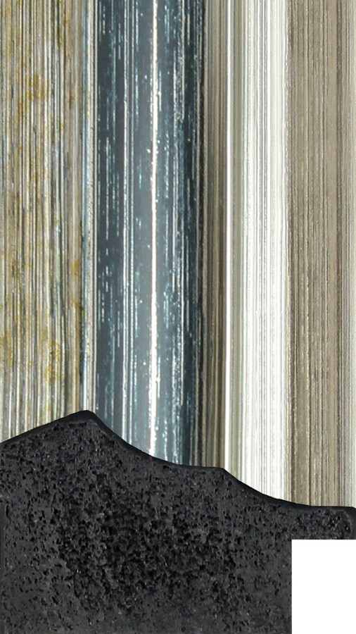 Deco 50mm Gloss Silver Blue Polcore Moulding