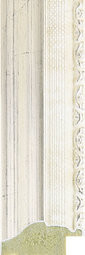Traditional silver picture frame moulding with linen effect inner edge.