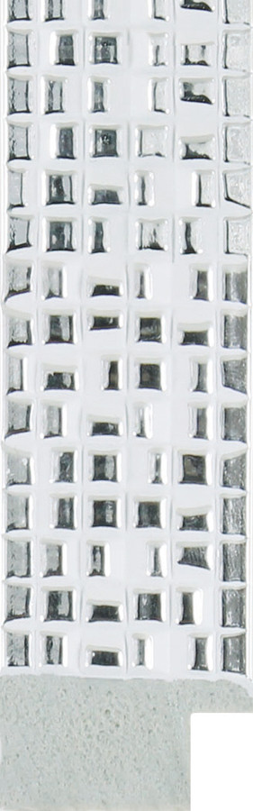 Rockstar 28mm White with Gloss Silver BASICS Polcore Moulding